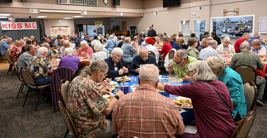 sell-out crowd at crab feed