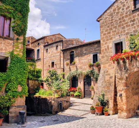 Italian cobblestone street